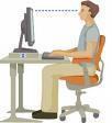 Principles of Monitor Face the monitor straight ahead Place at or slightly lower than eye level Raise