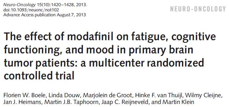 Pharmacological: Stimulants Fatigue and Cognition -no beneficial effect