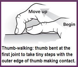 Thumb Walking Technique Interphalangeal joint 1. Hold a pen or similar shaped object with one hand 2.