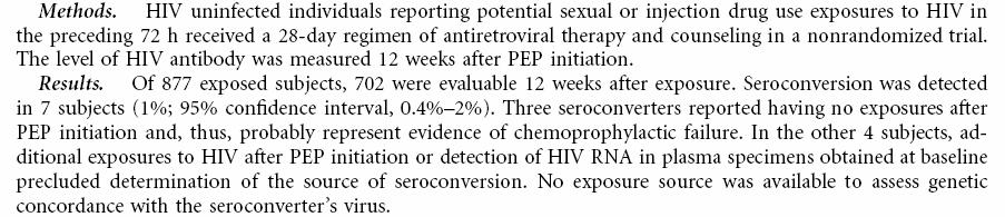 Occupational and Non- Occupational HIV Post-exposure Prophylaxis Amy V.