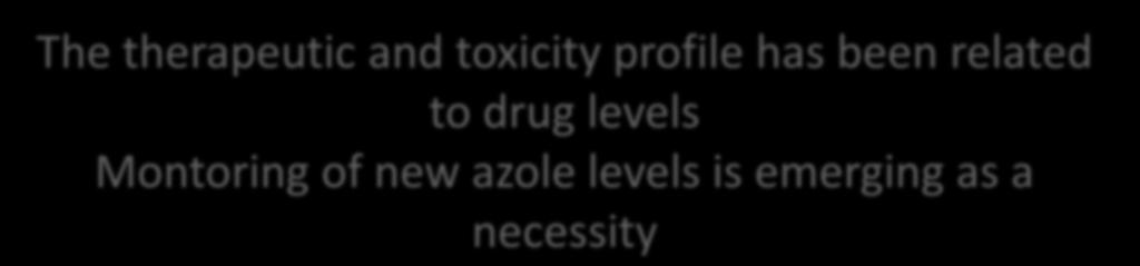 Νew azoles:therapeutic Drug Monitoring (TDM) Voriconazole concentrations in serum may vary up to 100- fold from one patient to the next or within an individual patient depending on age, drug dose,