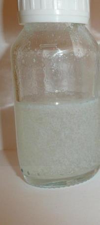 foam formation 3 drops of liquid soap in medium