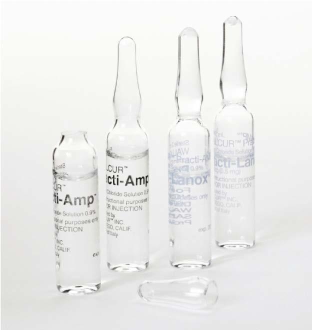Aseptic Technique Ampule neck must be cleaned with alcohol. A quick motion is used to snap off the top.