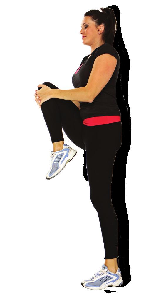 BUTTOCKS, HIPS AND ABDOMINAL STRETCH Lay flat on your back with your hips relaxed against the floor. Bend one leg at the knee.
