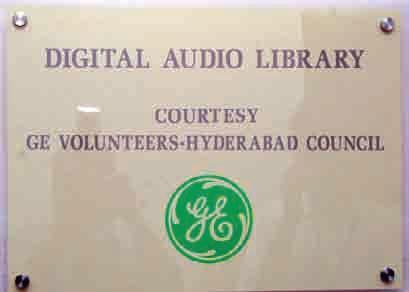 GE also provided voice recording of a wide variety of academic and story books that are recorded and edited in wave format and are then converted to mp3 format for ease of use