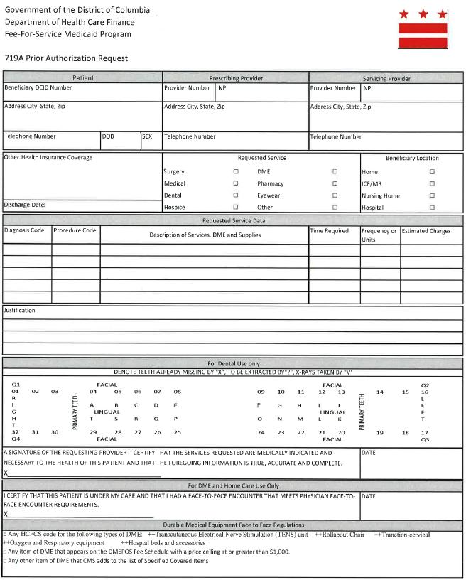 DC DHCF 719A Form