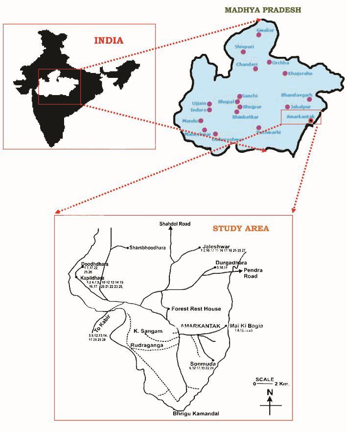Fig. 1. Location map of Amarkantak Plateau 3.