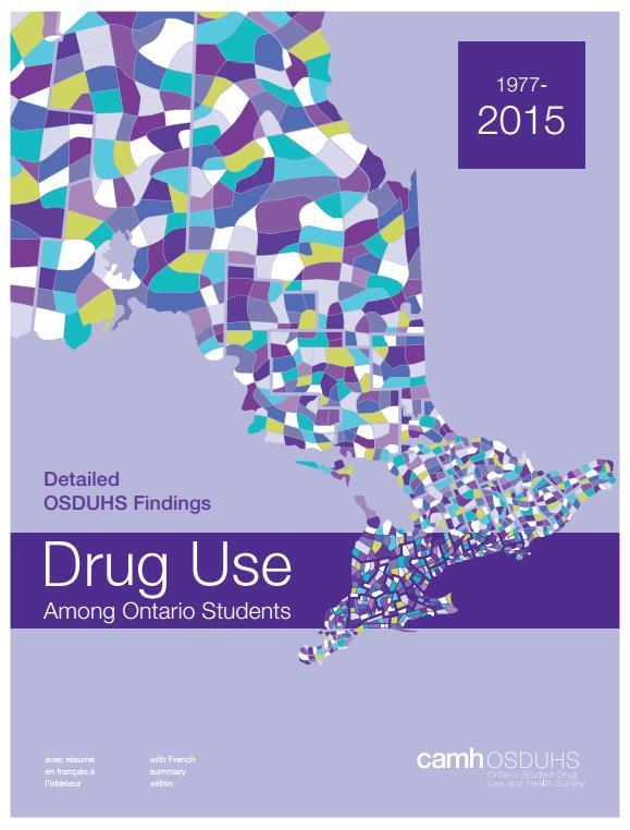 Cannabis Use The Numbers Youth Past year use, Ontario, 2015 21% of grades 7-12 22% of males and 20% of females Use increases with grade level Impaired