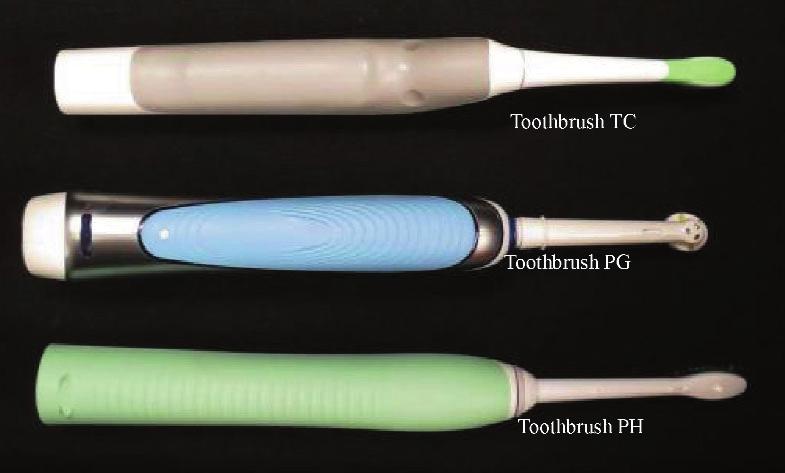 All three brushes have elastomeric materials applied to the back side of the handles (Figure 6) that provide grip security.