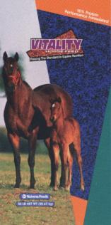 Vitality 16 5101 This feed is designed to be fed to foals, mares, breeding, maintenance, and performance horses. Maintenance/Early Gestation 0.3 0.5 Light Exercise/Late Gestation/ Breeding Stallion 0.