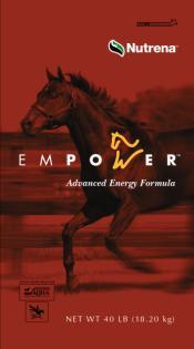 Empower 5610 This premium energy supplement is designed for maintenance, performance And breeding horses. Protein.. Min 12.0% Fat..Min 22.0% Fiber.. Max 6.0% Calcium..Min 1.0% Max 1.5% Phosphorus.