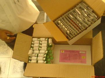CP packs, 3 per box Supplied to the districts and downwards Loose drugs provided at DOTS Plus sites
