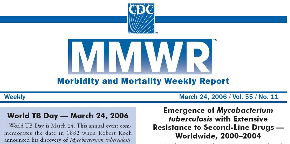 TB Extensive Resistance to 2 nd line Drugs (CDC, MMWR March 2006) XDR = resistance to : INH