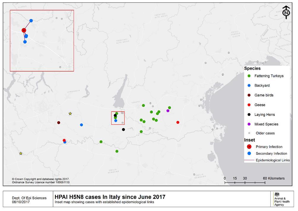 Sept 2017 Poultry and captive bird outbreaks have been detected in two