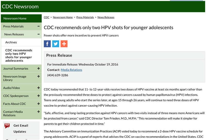 CDC: Vaccine administration 2vHPV, 4vHPV, and 9vHPV are each administered in a 3-dose schedule. The second dose?