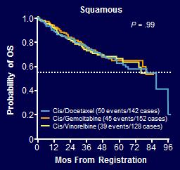 E1505 Chemotherapy Subset Analysis in Early Stage, Resected NSCLC OS not
