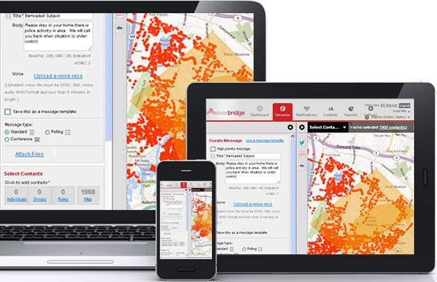 Precision GIS + Locate and send notifications to contacts on your map + Customize