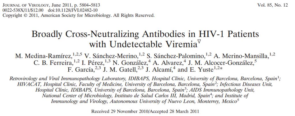 Our work focus Viral load 100% Non-neutralizing antibodies until 50% Broadly Neutralizing Antibodies(bNAbs) T