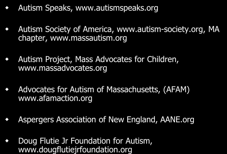 org Autism Project, Mass Advocates for Children, www.massadvocates.