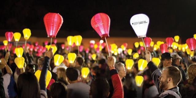 Your support will be recognized from the stage at all Light The Night events (Corporate Recruitment Event, Kickoff Party, Mid-Point Reception and Light The Night).