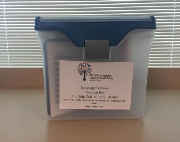 Language Service Resource Box In the box Cordless or Dual Handset phones Language services waiver form- English Language Resource Box sign-out sheets Critical Communicator cards Quick