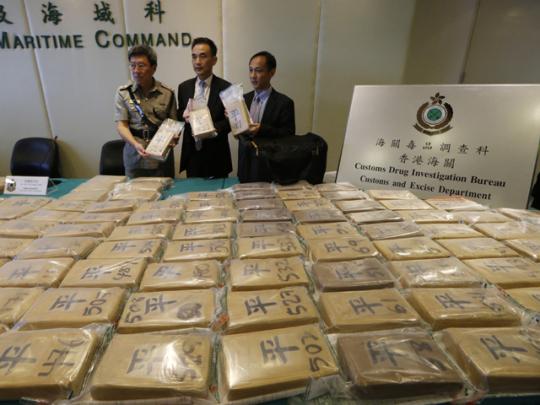 E / SE Asia cocaine market 650 kg seized in HK in July 2012 Destined for South-