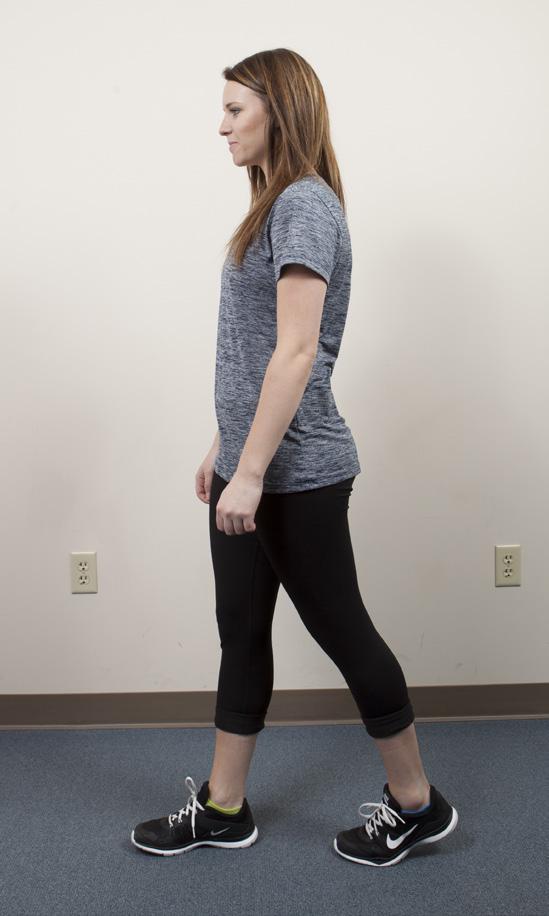 Walking Exercises Walking posture: Walking strengthens your legs, heart and other muscles, and helps to improve your balance. Hold your head high keeping your back and neck straight.