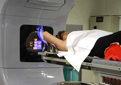 Radiotherapy is given by a radiologist and is normally an outpatient procedure radiation does not distinguish between cancerous and non-cancerous cells and therefore the surrounding healthy cells are