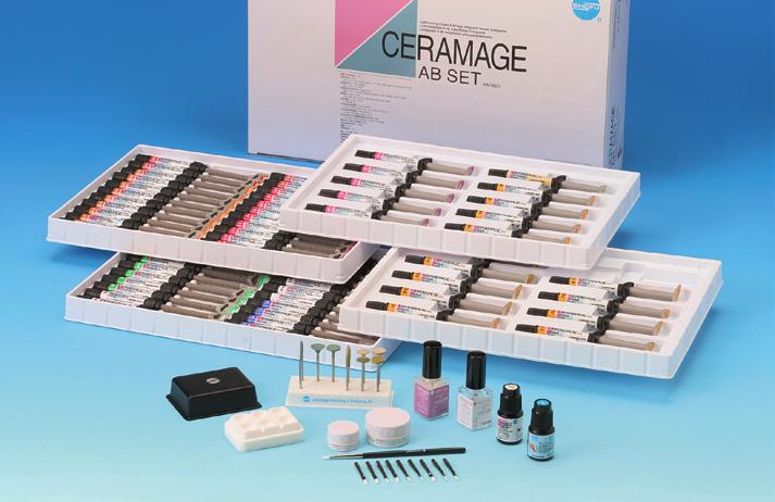 SET COMPONENTS CERAMAGE AB SET The comprehensive CERAMAGE AB Set is the basis of this composite system and