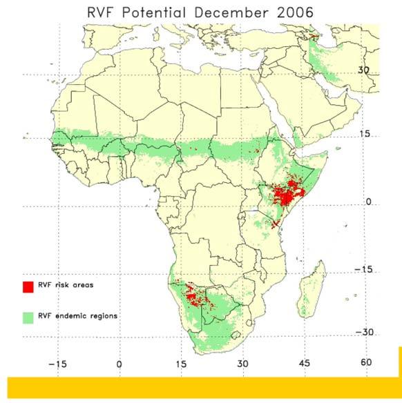 outbreaks, rainfall and Indian Ocean sea surface temperatures RVF outbreak