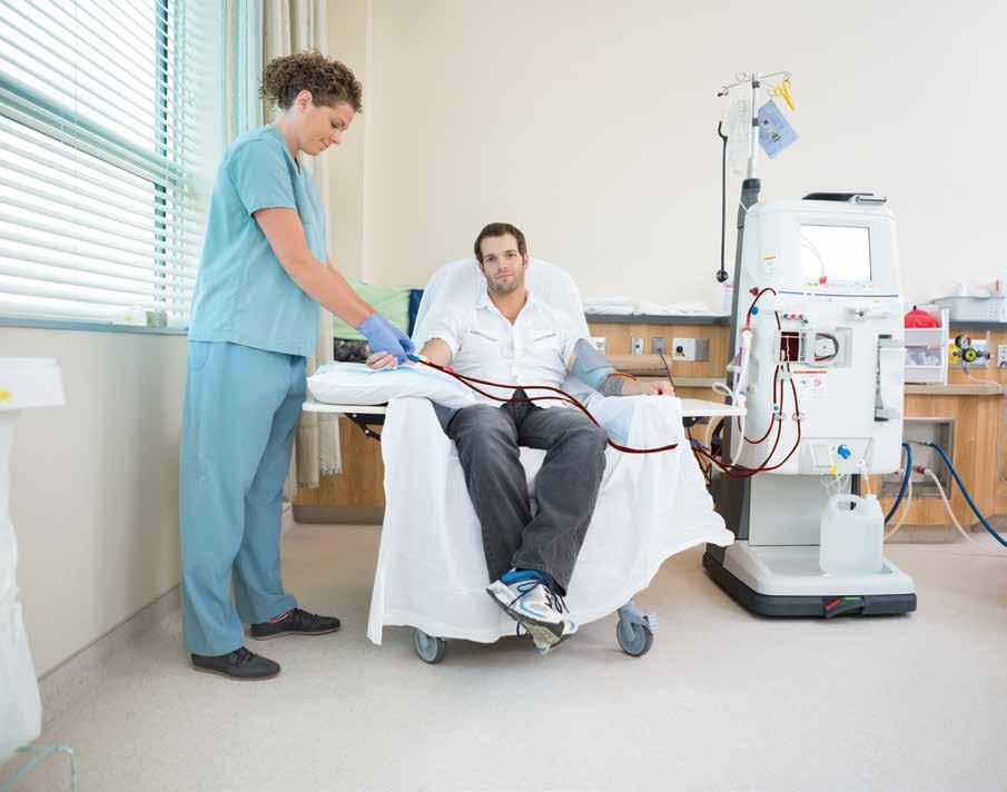 ADVANTAGES OF HAEMODIALYSIS Staff performs treatment for you No equipment required at home Treatment done 3 times per week Patient has off days in between dialysis sessions Patient has the choice of