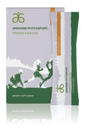 1 ARBONNE PHYTOSPORT Preparing the Body and Supporting Endurance Physical activity strains body tissues. Exercising breaks down muscle tissue, to some extent, to rebuild it stronger.