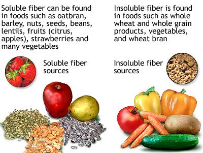 Types of Dietary Fiber There are many different types of fiber, in general fibers can be