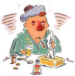 It seems that the cause of (mild) decompensation is A flu, which started a week