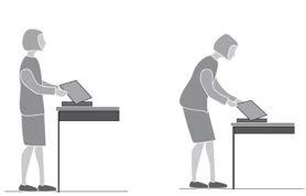 If a standing workstation involves computer use, then adjustable systems for monitor and keyboard height will help provide optimal neck and arm posture.