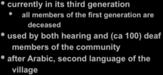 100) deaf members of the community