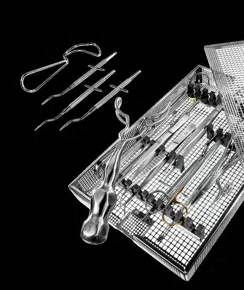 01 Nentwig Implantology Basic Set Constituent Parts: 91-120-000 Original Nentwig Implantology Basic Set 03-081-145 SC Metzenbaum-Delikat, Dissecting scissors, 14,5 cm, curved, Supercut blades