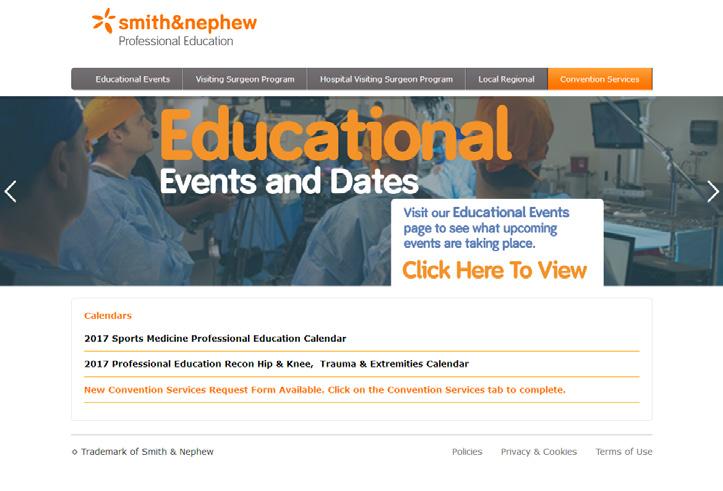 com Supporting healthcare professionals for over 150 years Smith & Nephew, Inc.