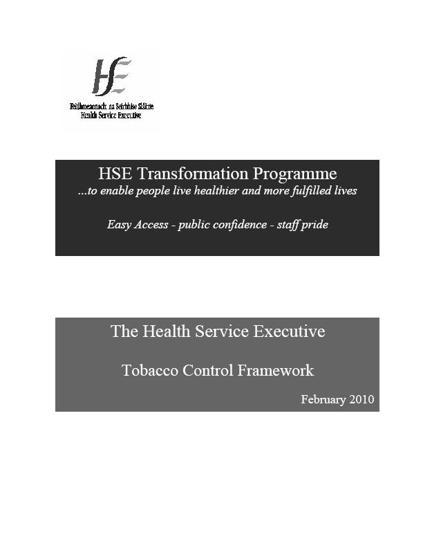 Introduction Tobacco Control Framework commitment