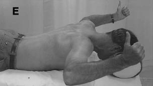 horizontal abduction Hold for 2 seconds and lower slowly E: Prone Horizontal External Rotation Lie on the table, face down,