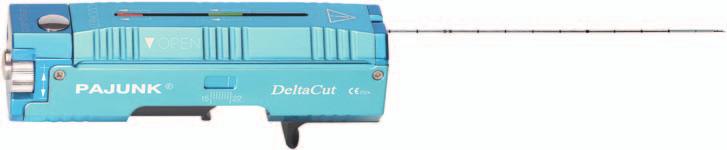 DeltaCut The fully automatic reusable biopsy system The fully automatic DeltaCut biopsy system from PAJUNK has been specially developed for the extraction of single and multiple biopsy material for
