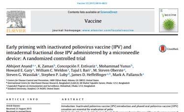 Paper on Polio Vaccines 25 March 2016 (in press) As an alternative to the intramuscular injection of a full dose of IPV, countries may consider using fractional doses (1/5 of the full IPV dose) via