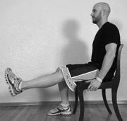 ! Finish: Straighten out the knee and extend the leg out in front.