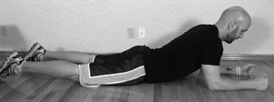 ! Finish: Sit up on elbows and arch lower lumbar spine as much as possible