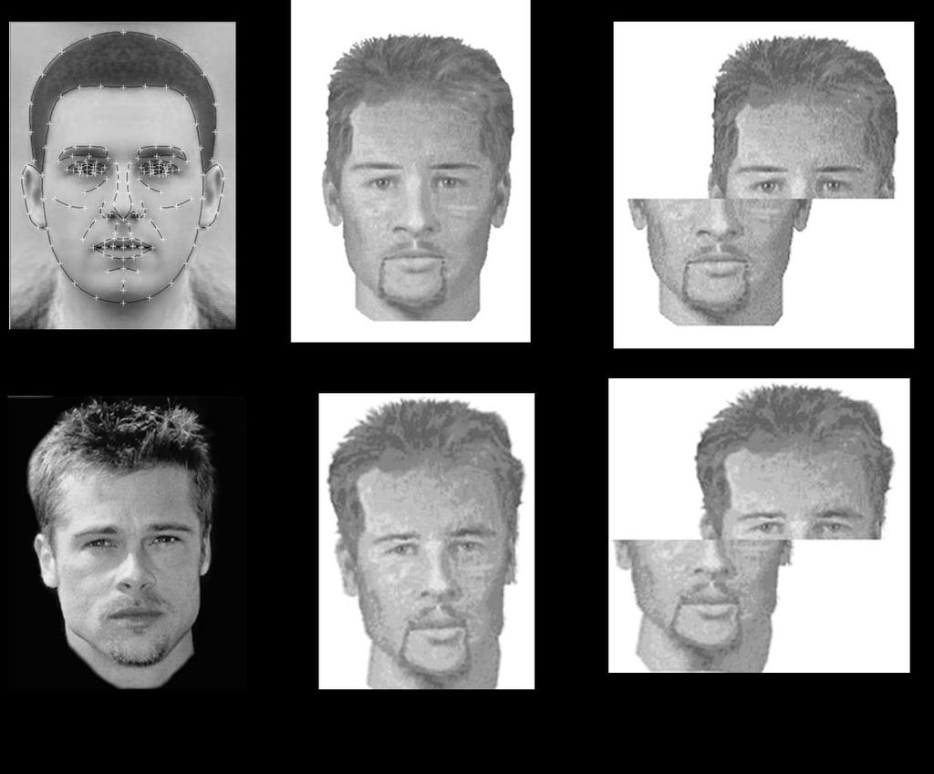 the target photographs with original and corrected facial composite stimuli is shown in Figure 1.
