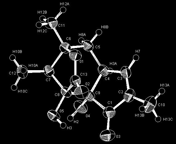 Structure Elucidation of Compound 1 RFABMS m/z 253.1283 [M+] + (Calcd for C 13 16 5, 253.1287), UI = 6.
