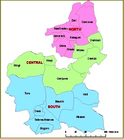 Hafiz and Shaari 084 Figure 1. Bauchi State map indicating the three zones of the study areas, that is, North (Katagum), Central (Ningi) and South (Bauchi). Source: http//www.speakersoffice.gov.