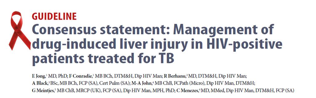 Management of TB
