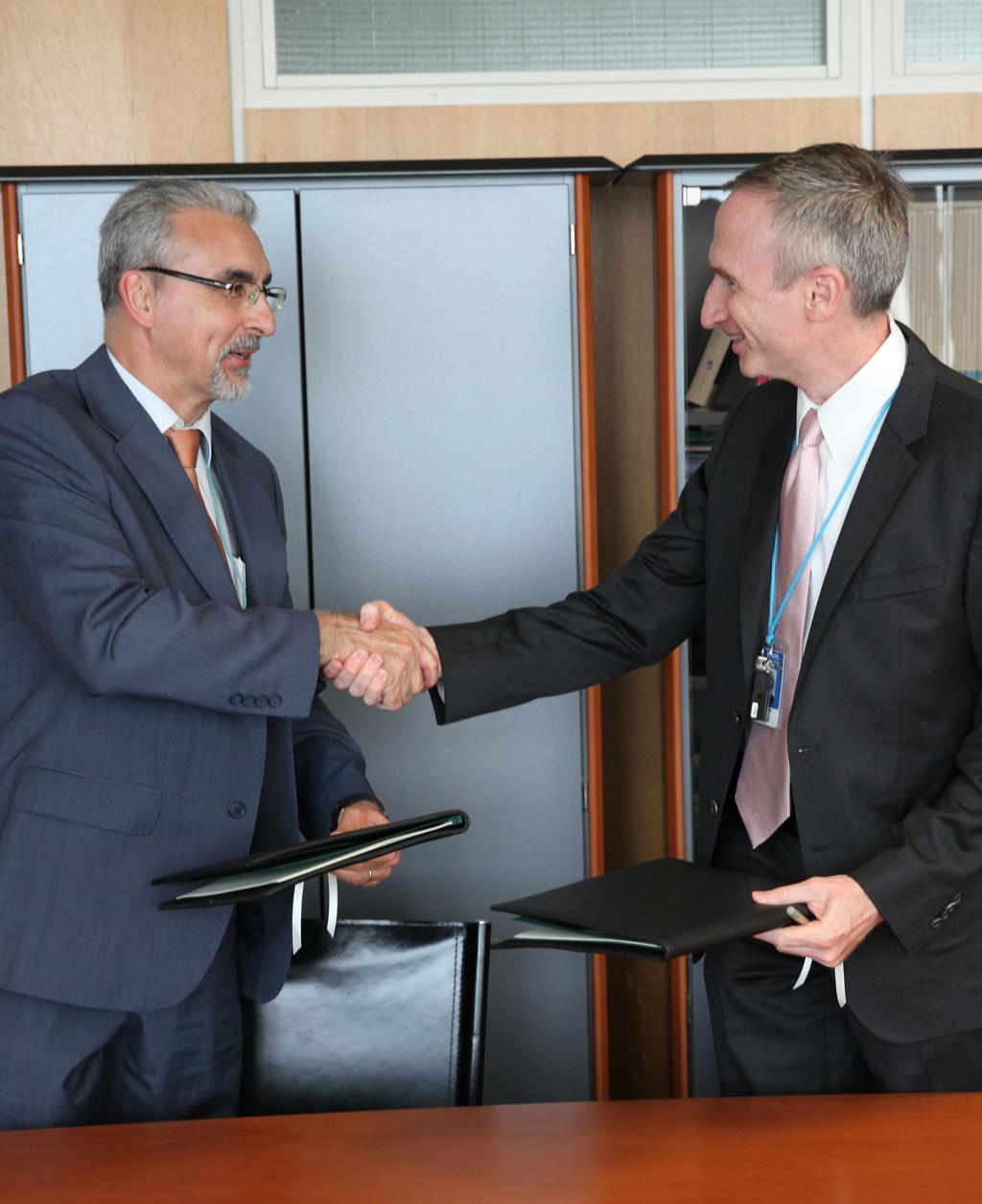 Juan Carlos Lentijo, Deputy Director General and Head of the IAEA Department of Nuclear Safety and Security, and Randy Bell, Director of the International Data Centre of the Comprehensive