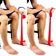 Wrist Supination While holding an elastic band (Theraband) and resting your arm on your thigh or table,